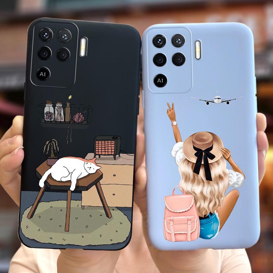 For Oppo Reno5 Lite Case Reno 5F 5Z Cute Cartoon Soft Silicone Phone Case For Oppo Reno 5 Pro Reno5 Lite 5F 5Z Back Cover Bumper