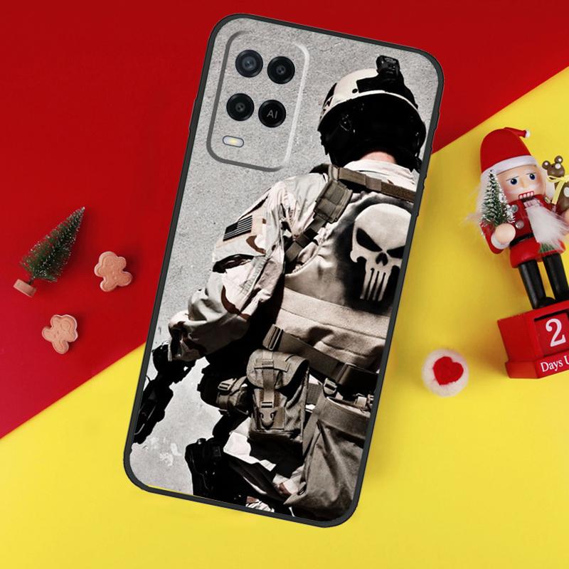 Military Army Special Forces Case For Oppo A38 A18 A58 A78 A98 A74 A94 A54 A80 A60 A40 A96 A76 A16 A15 A17 A57 A5 A6 Pro