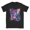 Retro Alastor Anime T-Shirt Für Männer Frauen Rundhals Kurzarm Oberteile Hazbins Hotels 100% Baumwolle Sommer Oberteil T-Shirt