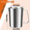 500/1000ML Coffee Milk Frothing Pitcher Jug Stainless Steel Precise Scale Milk Frothing Jug With Handle Latte Barista Profession