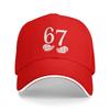 Summer Casual Baseball Cap Six Seven Hand Sign Minimalist Design Tennis Skate Hip Hop Hats For Couple Women Baseball Caps