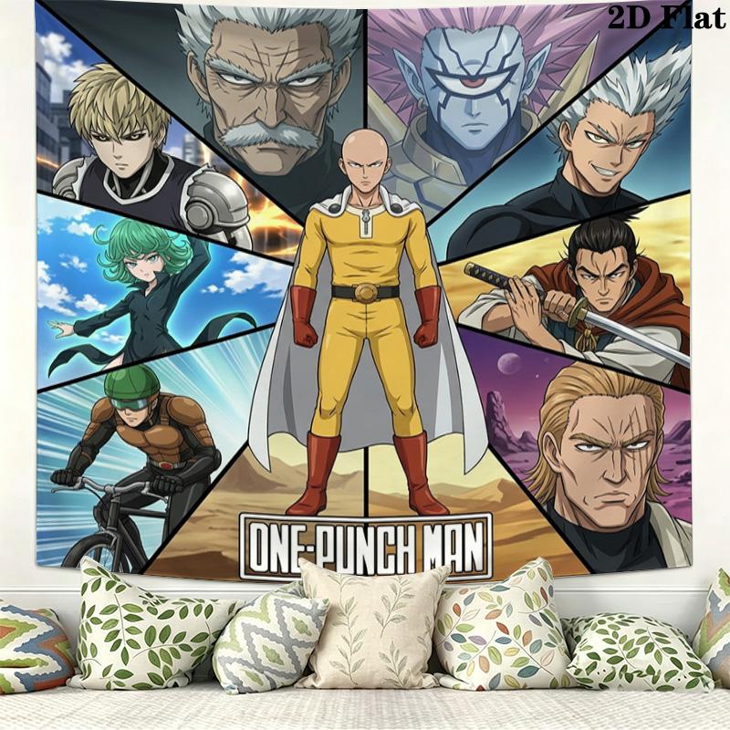 Onepunch Man Wandteppich Ästhetisches Wandbehang Gedruckter Stoffdecke Dekorative Wandteppiche Für Schlafzimmer Wohnzimmer Heimdekoration