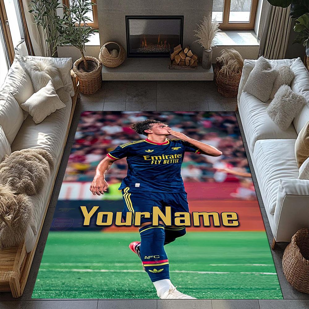 Arsenal Customized Name Floor Mat Design for Entryway Balcony Kitchen Study room Antislip Carpet Anime Office Decor