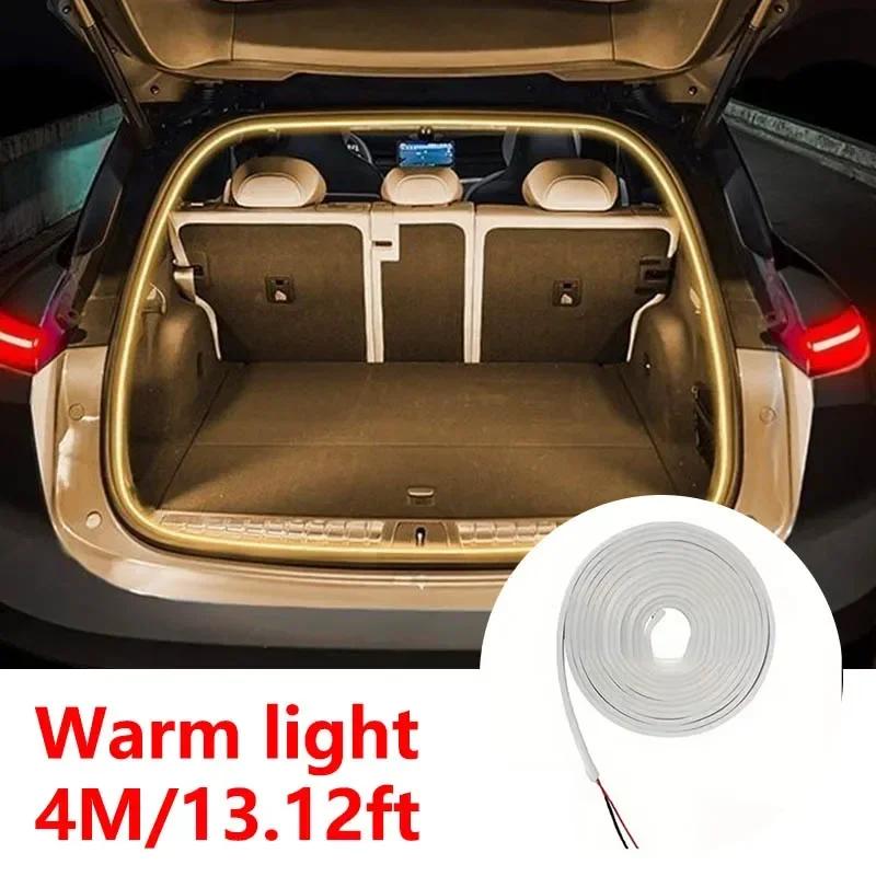Flexible Silicone LED Light Strip SUV Trunk Soft Rubber Ambient Lighting Waterproof Concealed Installation for Vehicle Decor
