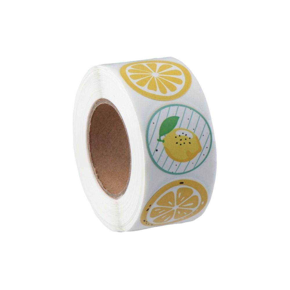 Small Business Cute Fruit Self Adhesive Label Lemon Stickers Stickers Roll
