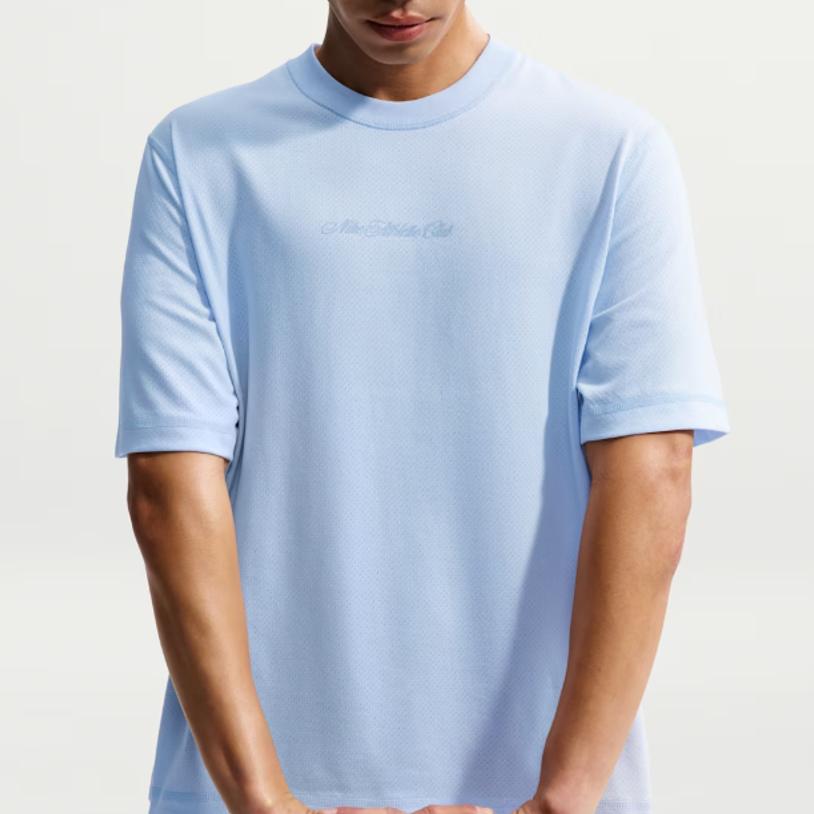 Nike Primary Quick Dry T Shirts Men's Hydrogen Blue/Light Armory Blue Crew Neck IF2811-407