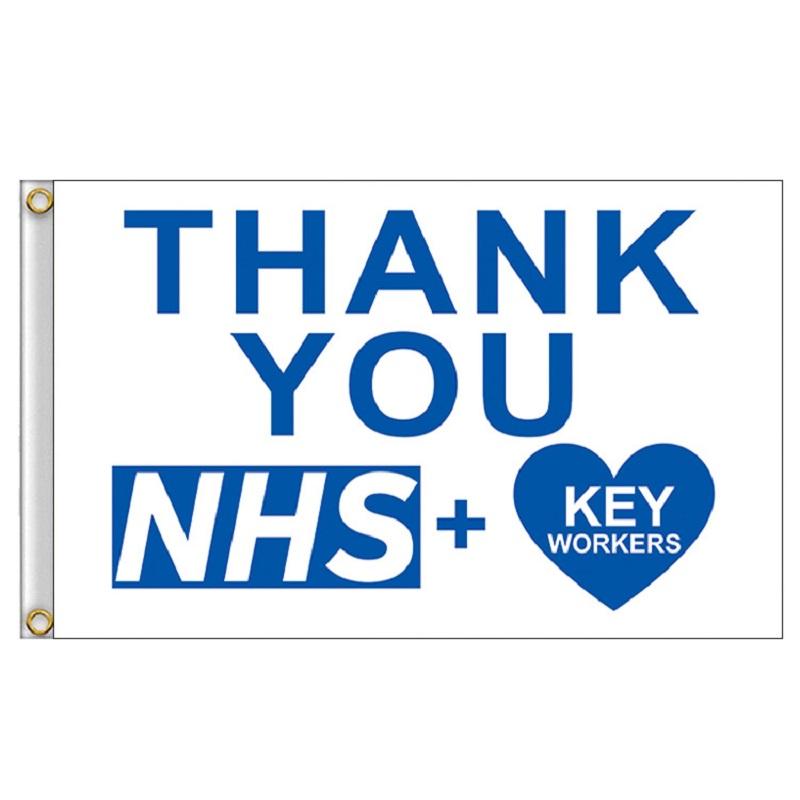 

Vibrant Thank You Nhs Banner For Supporting Hospitals And Staff 3x5 Feet NHS KEYWORKERS