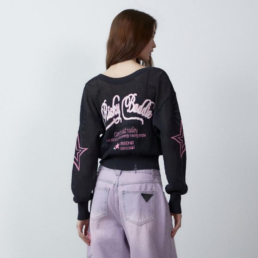 EGOIST 2way Mesh Knit Cardigan  Es2kg363 