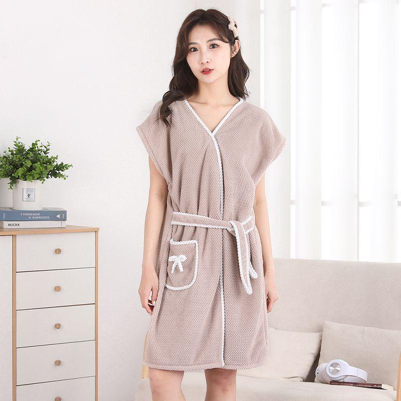 

Большие банные полотенца для тела, коралловые бархатные банные полотенца, модные женские носимые быстросохнущие пляжные спа-халаты, банная юбка