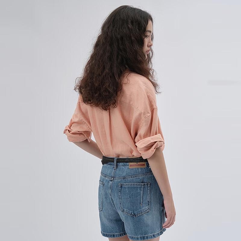 Teenie Weenie Women's Linen Blend Bear Shirt