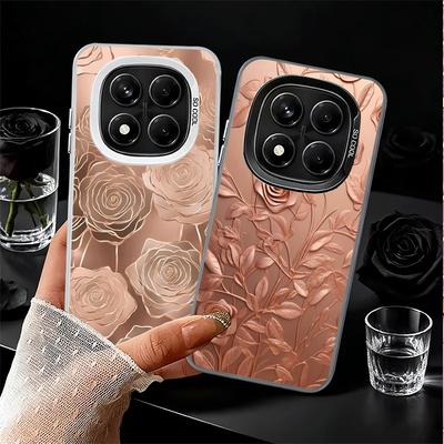Schöne Rose Gold Kunst Stoßfeste Handyhülle für Xiaomi Redmi Note 15 14 13 12 Pro Plus 11 11S 11T 5G Hülle Anti-Fall Fundas