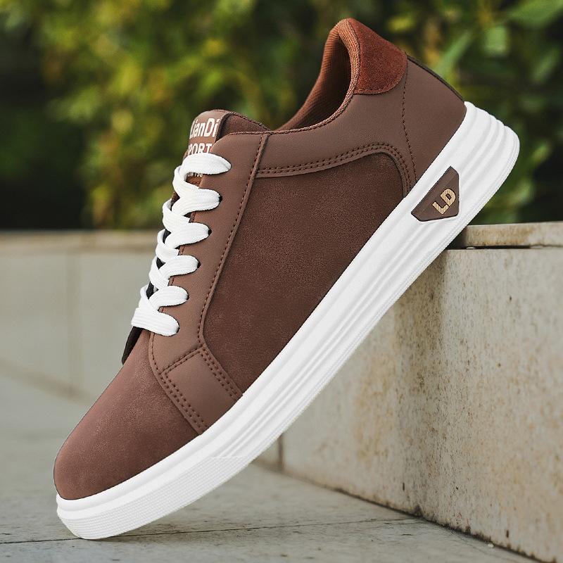 2025 Frühling neue Herrenschuhe Low-Top Lederoberfläche Herren Board Schuhe Jugend Sport- und Freizeitschuhe Mode trendige Einzelschuhe