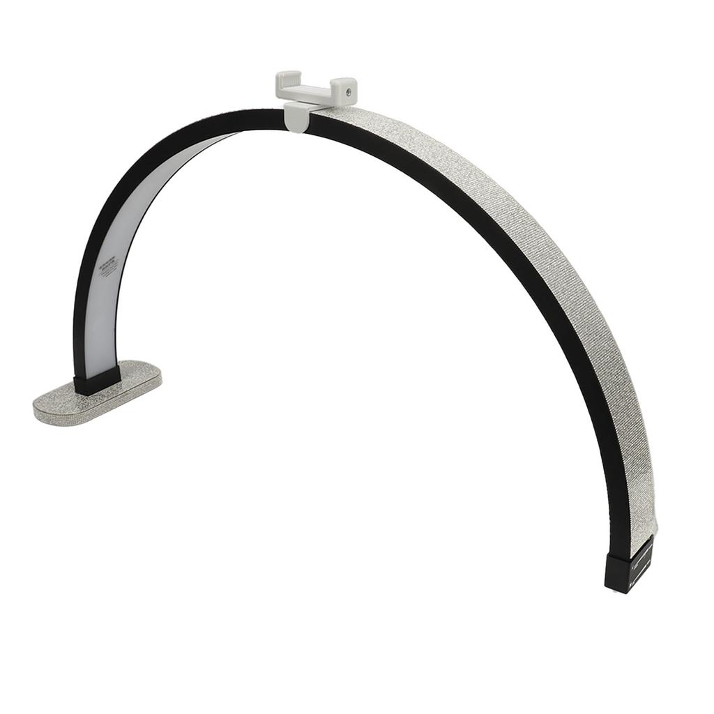 29.5 Inch Half Moon Nail Desk Lamp 40W Half Moon Desk Light 32005600K Touch Key Fill Light with Phone Clip