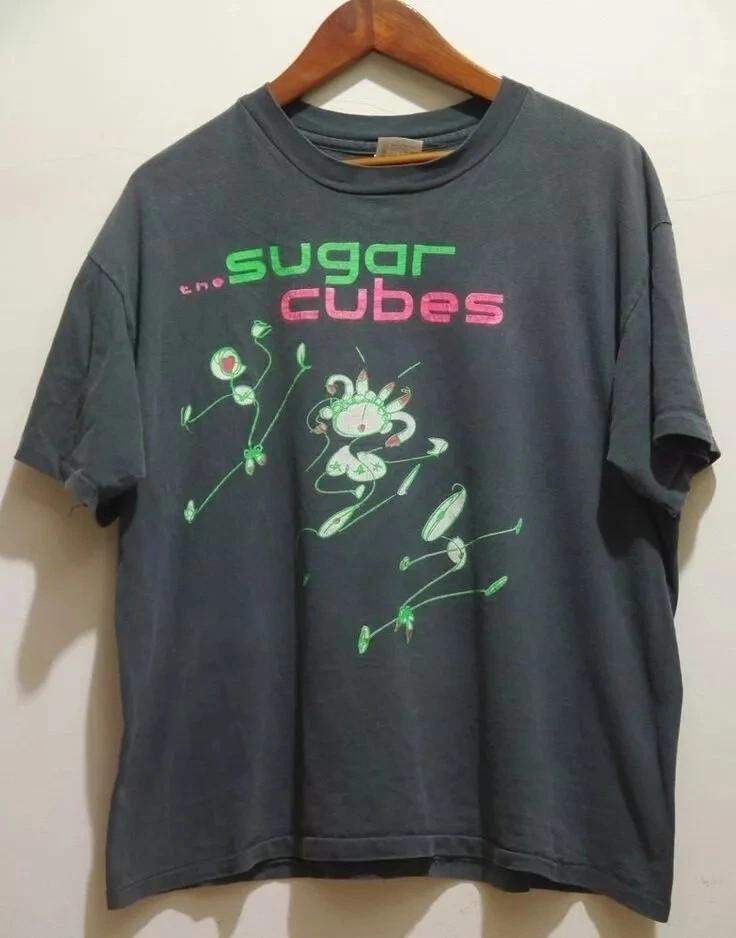 Bjork The Sugar Cubes Базовая Черная Винтажная 90-х Унисекс Футболка Репринт S-4XL Унисекс Футболка L