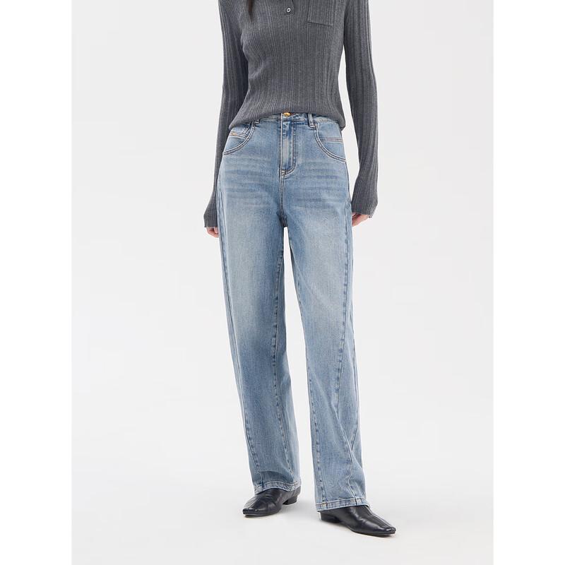 

Женские джинсы галифе зауженные к низу с высокой посадкой PEACEBIRD L