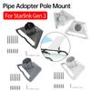För Starlink Gen 3 Röradapter Stolpmontering Takmonteringsstolpe Rörkopplingar Monteringsplatta Takfäste för Starlink Standardantenn