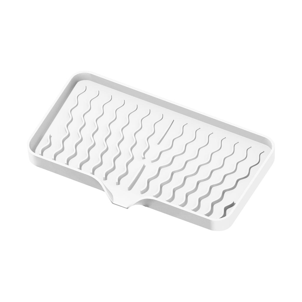 Large Silicone Soap Dish for Bathroom, Non- Draining Soap Holder with -Guided Design