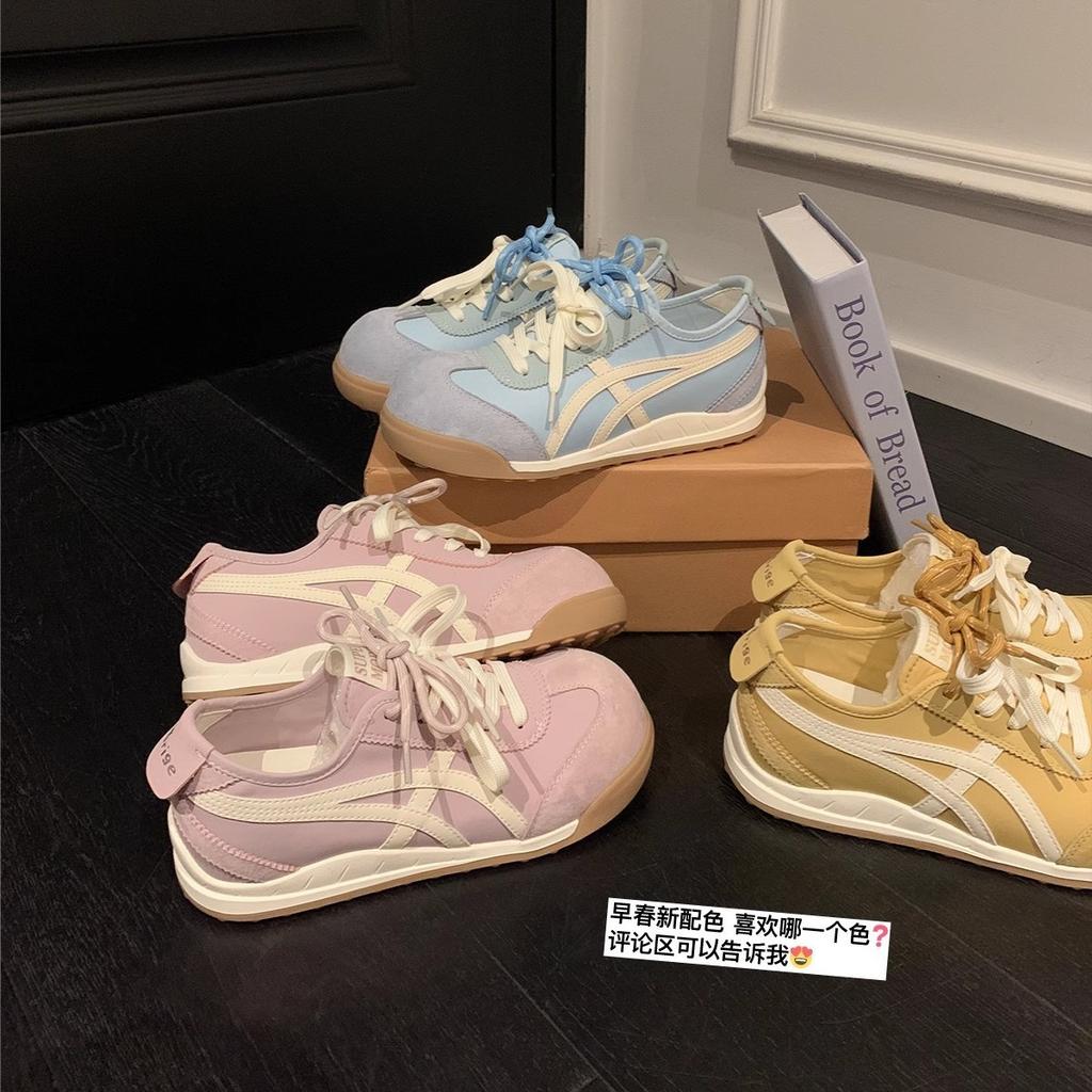 Cowhide Version~ Heightened Platform Forrest Gump Training Shoes Women's 2025 Spring New Ugly Cute Shoes Little White Shoes Casual Board Shoes