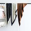 New Brown Polka Dot Triangle Scarf Headscarf Versatile Fashion Waist Seal Waist Silk Scarf Women's Cool Retro Shawl Scarf