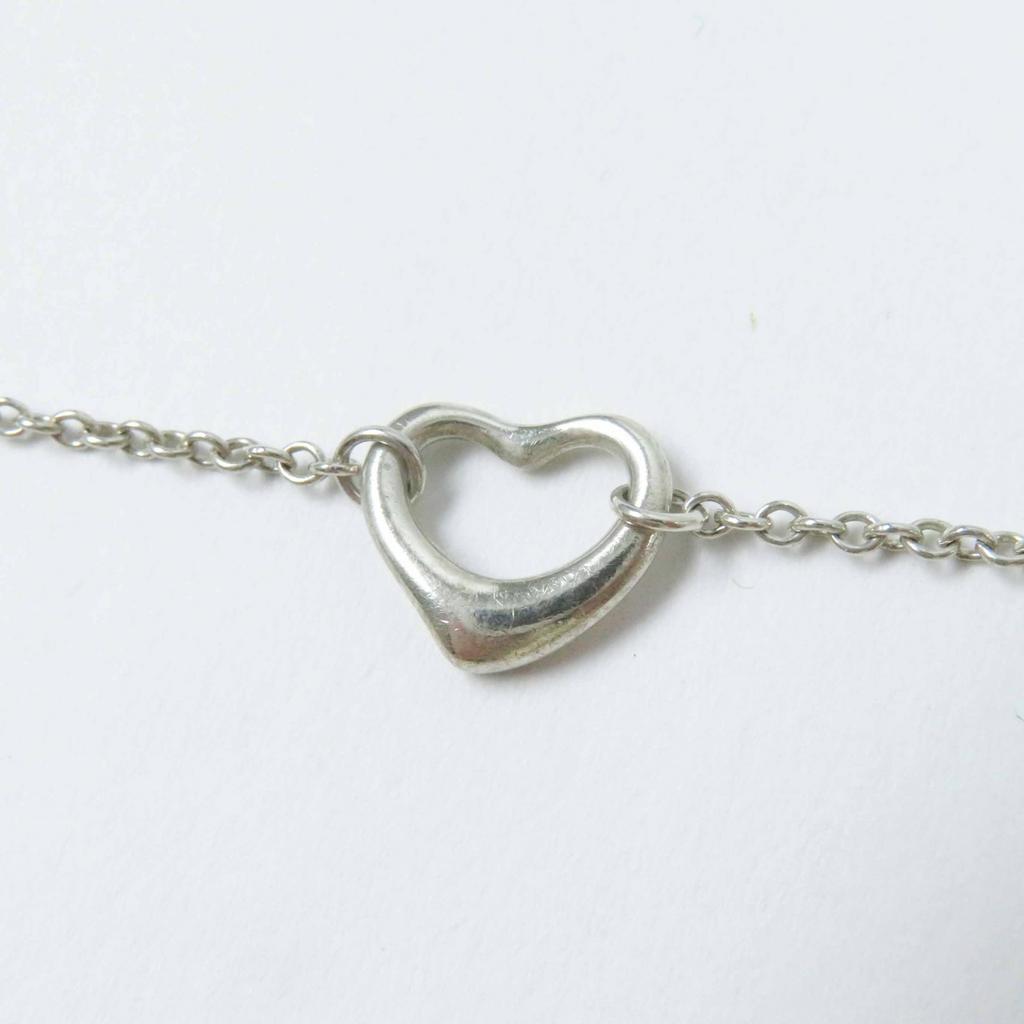 TIFFANY&Co. Bracelet Open Heart 5P Bracelet Silver SV925 Women Used