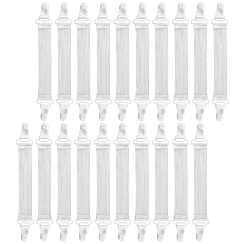 20 Pcs Bed Sheet Clip Fastener Snaps Bedsheet Clips/straps Adjust Clamps Mattress Plastic Suspenders