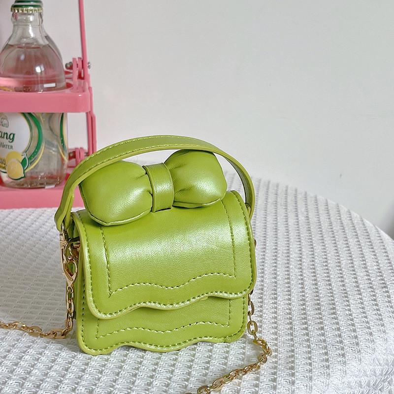 Adorable Mini Pu Shoulder Bag For Kids With Bow Design Perfect For Fashionable Girls
