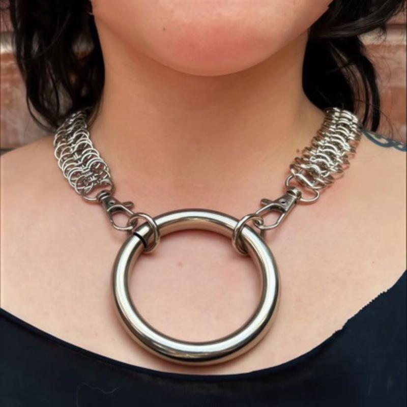 

Cross Splicing Necklaces Hip-Hop Gothic Punk Style Wide Chain Collar Choker For Women Tassel Pendant Necklace