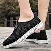 Summer Sneakers Men's Shoes Mesh Breathable One Pedal Lightweight Shock Absorption Non-Slip Outdoor Casual Shoes Walking Shoes