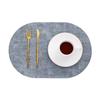 INS Fabric Pattern PU Faux Leather Placemats Waterproof Oilproof Heat Insulation Pad Dining Table Kitchen Counter Mats Pads