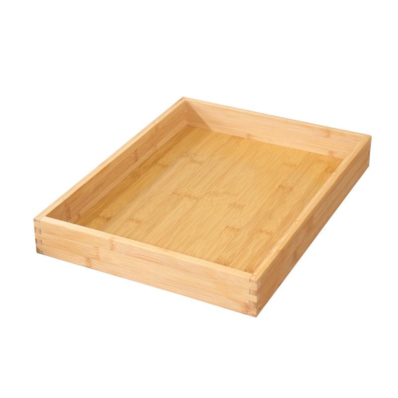 Bamboo Rectangular Wooden Tray for Bread, Cake, Pastry, and Food Display.