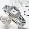 GREALY Women's Classic Retro Square Waterproof Diamond Quartz Watch