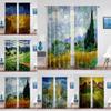 Wheat Field With Cypresses By Van Gogh Classic Art Tulle Sheer Curtains Transparent Window Curtain For Living Room Bedroom Decor