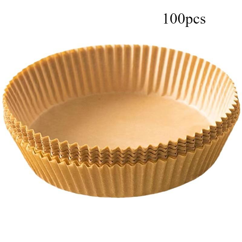 100/50pcs Non-Stick Air Fryer Disposable Paper Liners,Compatible with Most Air Fryer Models,Baking Sheets for Baking,Frying Food