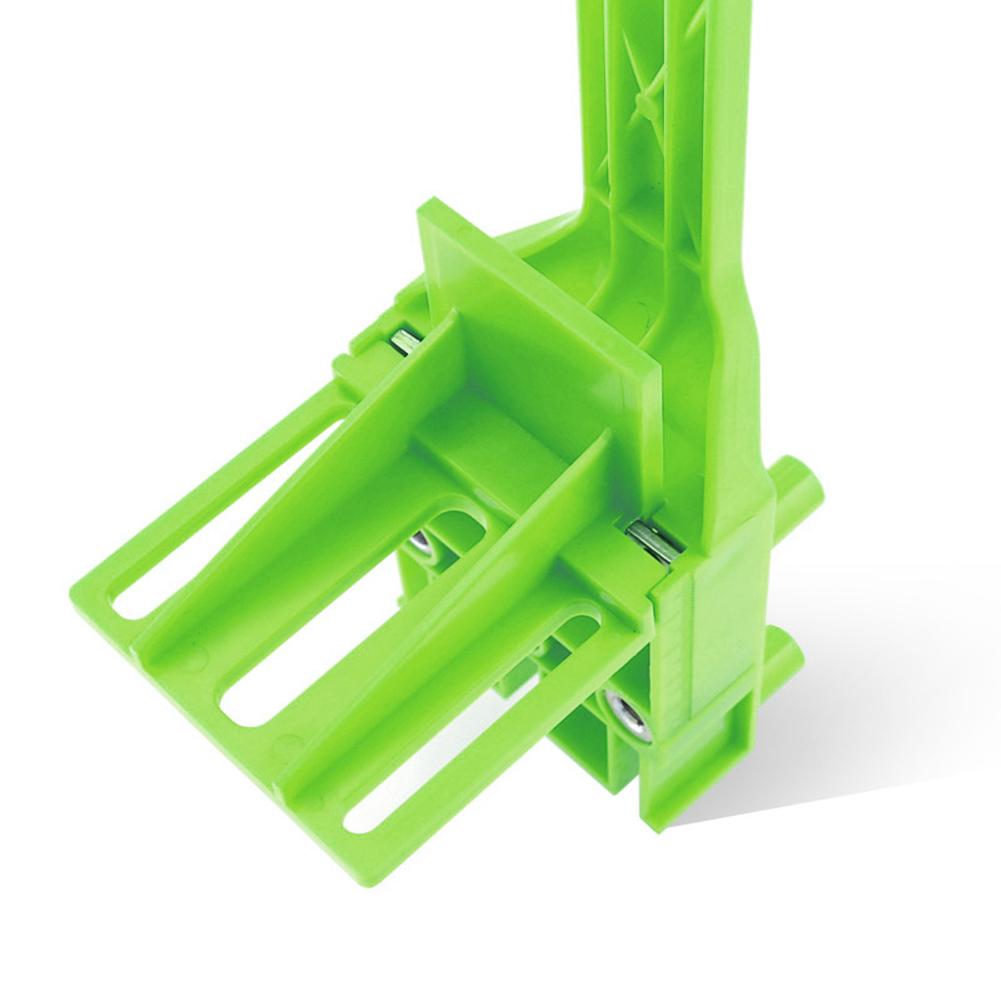 Handheld Drill Guide Pocket Hole Wood Dowelling Jig Kit Puncher Hole Locator ABS Plastic Vertical Pocket Hole Locator