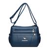 Borsa da donna in morbida pelle, grande capacità, borsa per mamma di mezza età, borsa a tracolla multistrato, borsa per cellulare, piccola borsa quadrata