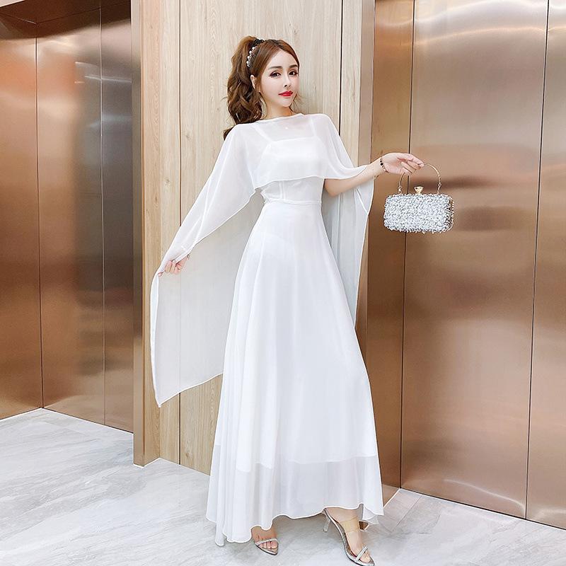 Women's 2025 Summer Chiffon Spaghetti Strap Dress - Stylish Goddess Mesh Two-Piece Skirt Set