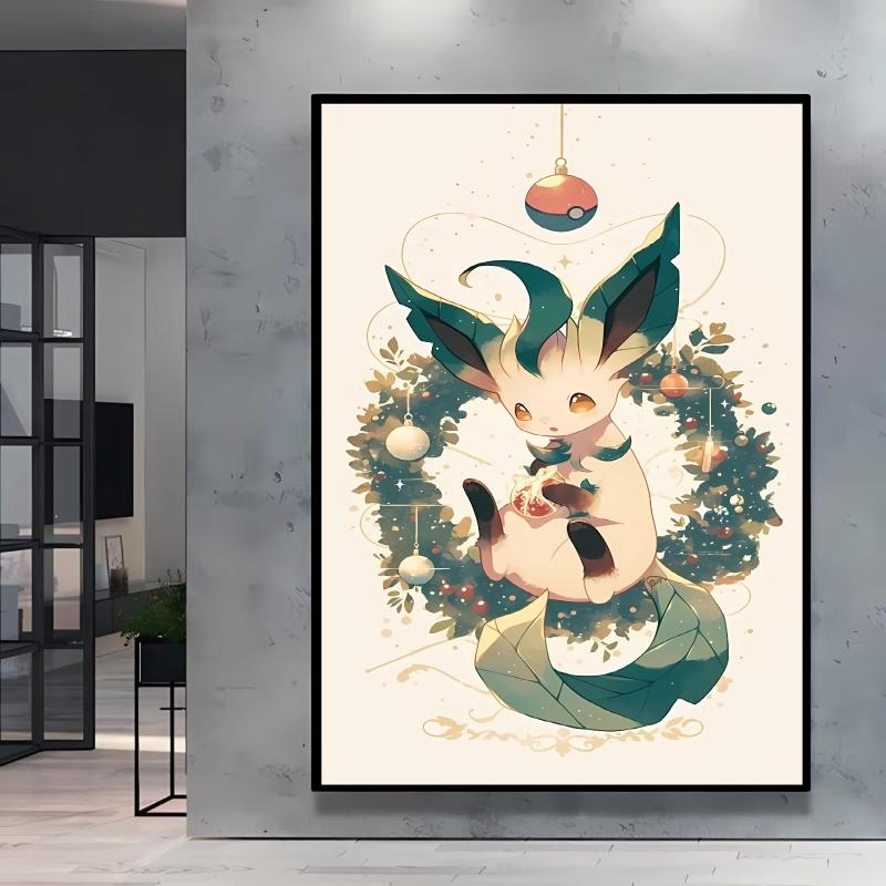 Canvas Wall Art Pokemon Pikachu Poster Prints Cute Cartoon Character Picture Classic Living Room Home Decoration Christmas Gift