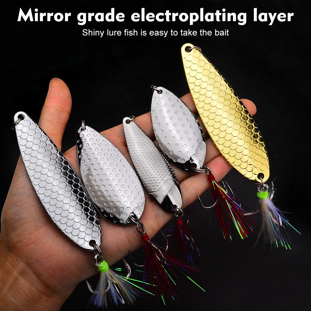 Metal Spoon Bionic Lure Set with Gift Box, 5 pcs