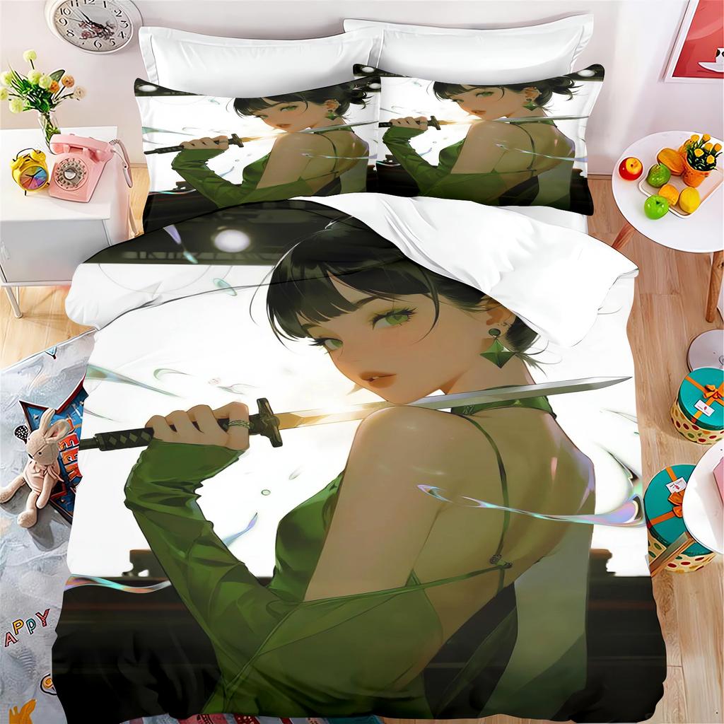 k-pop Anime Home Bedroom Comforte Nordic polyester material suitable for children and adults 3-piece set