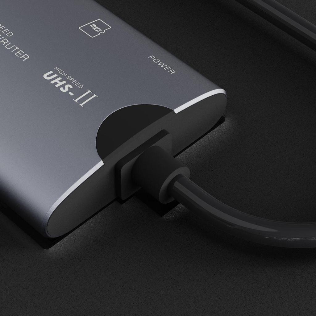 USB Multi-Functional High-Speed Card Reader: TF, XD, Type-C, Aluminum Alloy