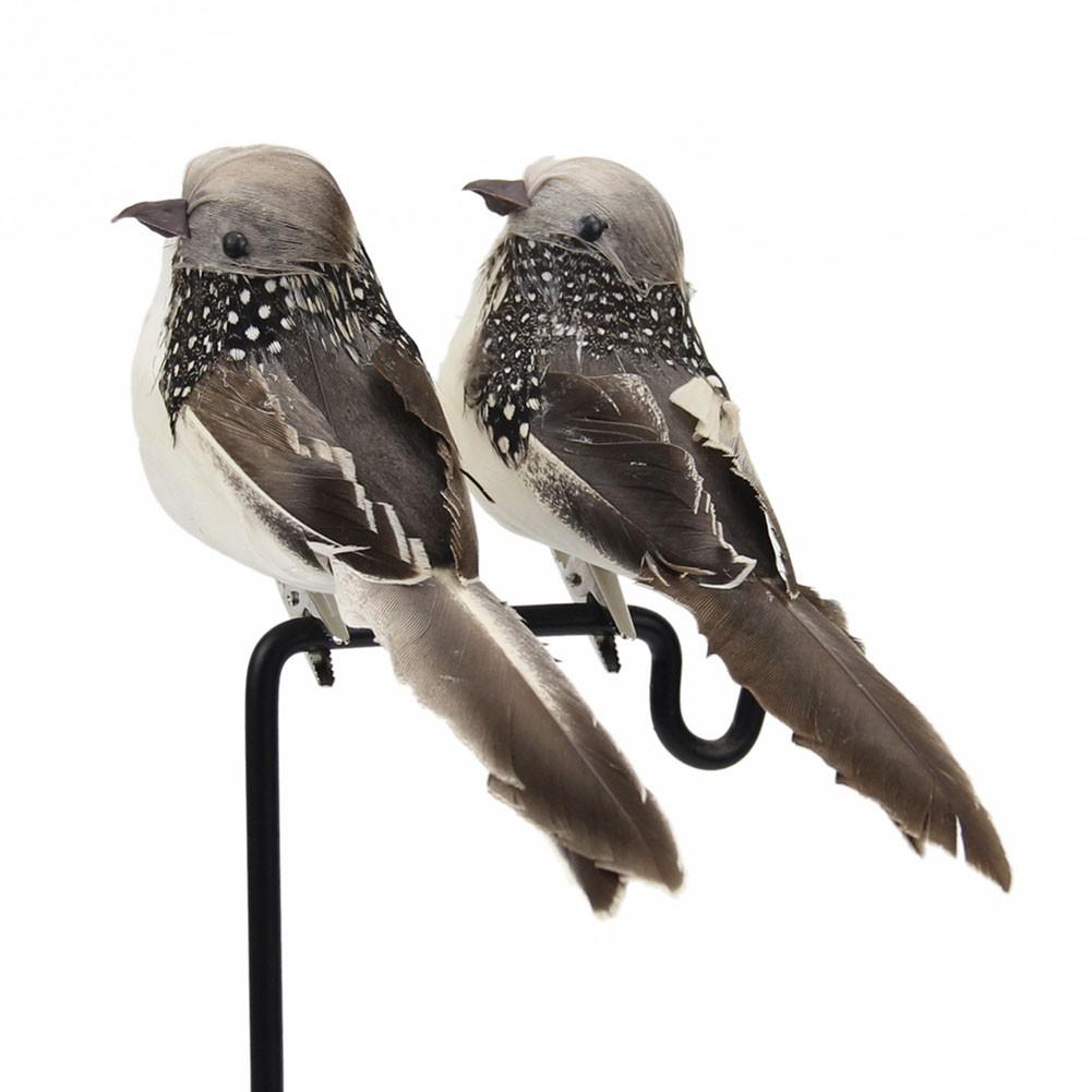 

Пена Искусственная Птица Симуляция Птицы Железный Зажим Плюш серый