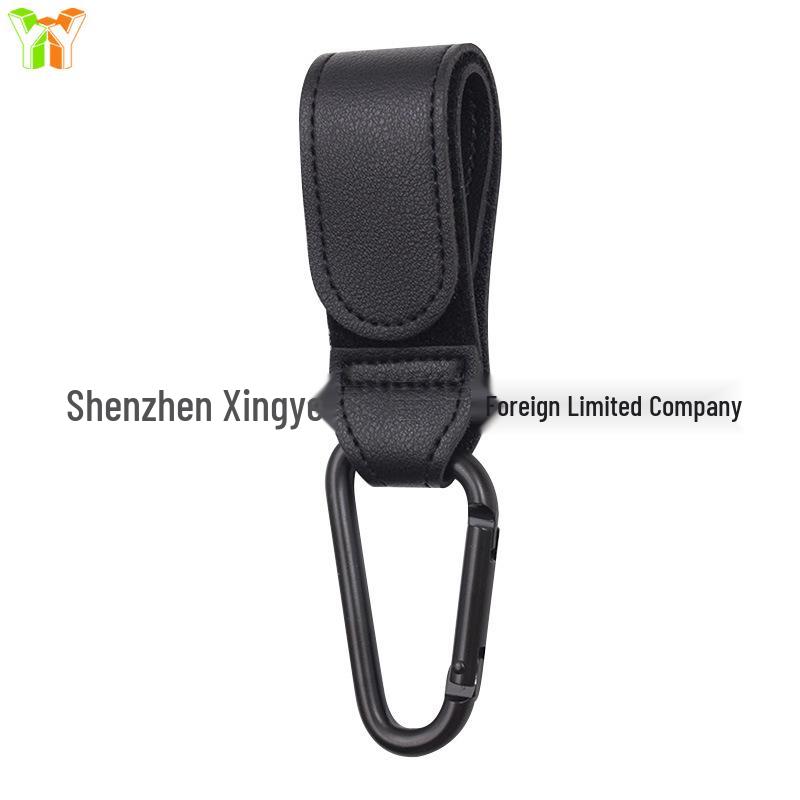 

Leather Universal Stroller Hooks for Child Stroller & Electric Vehicle Leather Part (155*31mm) чёрный