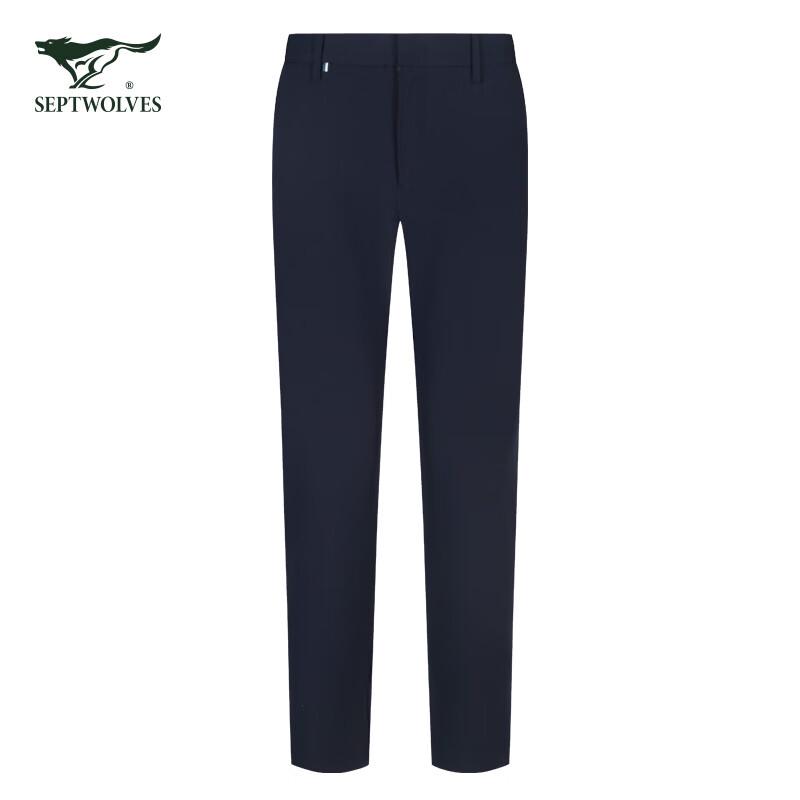 Septwolves Men's Wrinkle-Resistant Four-Way Stretch Slim-Fit Trousers