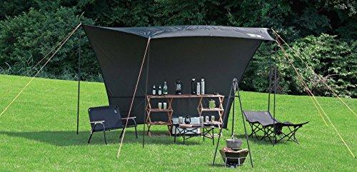 Captain Stag Aluminum Bench with Backrest, CS Black Label, UC-1660