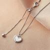 925 Silver-Plated Heart Necklace with Shell Pendant for Women - Clavicle Chain Short Choker Accessories