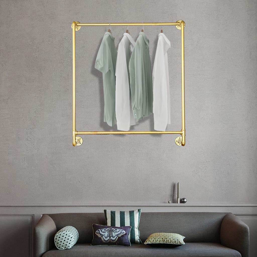 Złoty ścienny wieszak na ubrania, Ciężki stojak do wieszania ubrań, Vintage złoty wieszak na płaszcze do przedpokoju, Metalowy organizer na ubrania