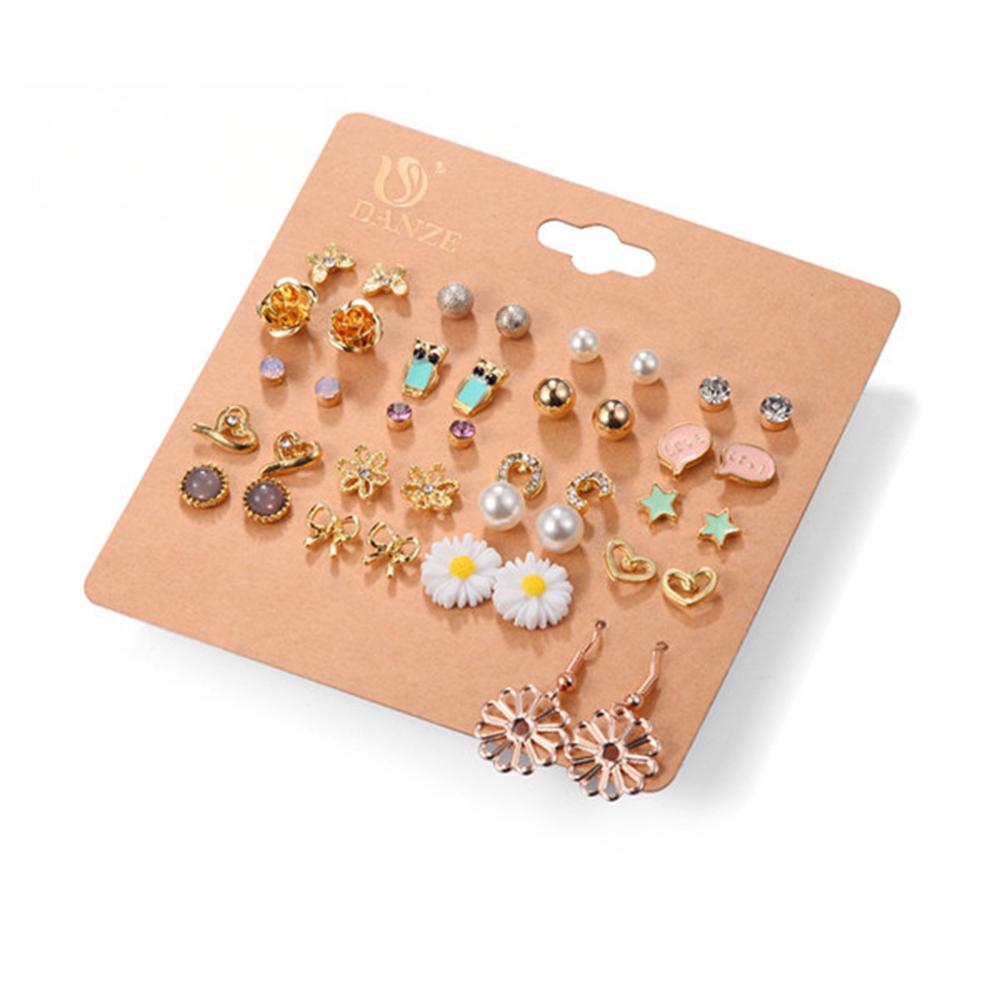20pairs Variety Women Fashion Ear Stud Earrings Decoration