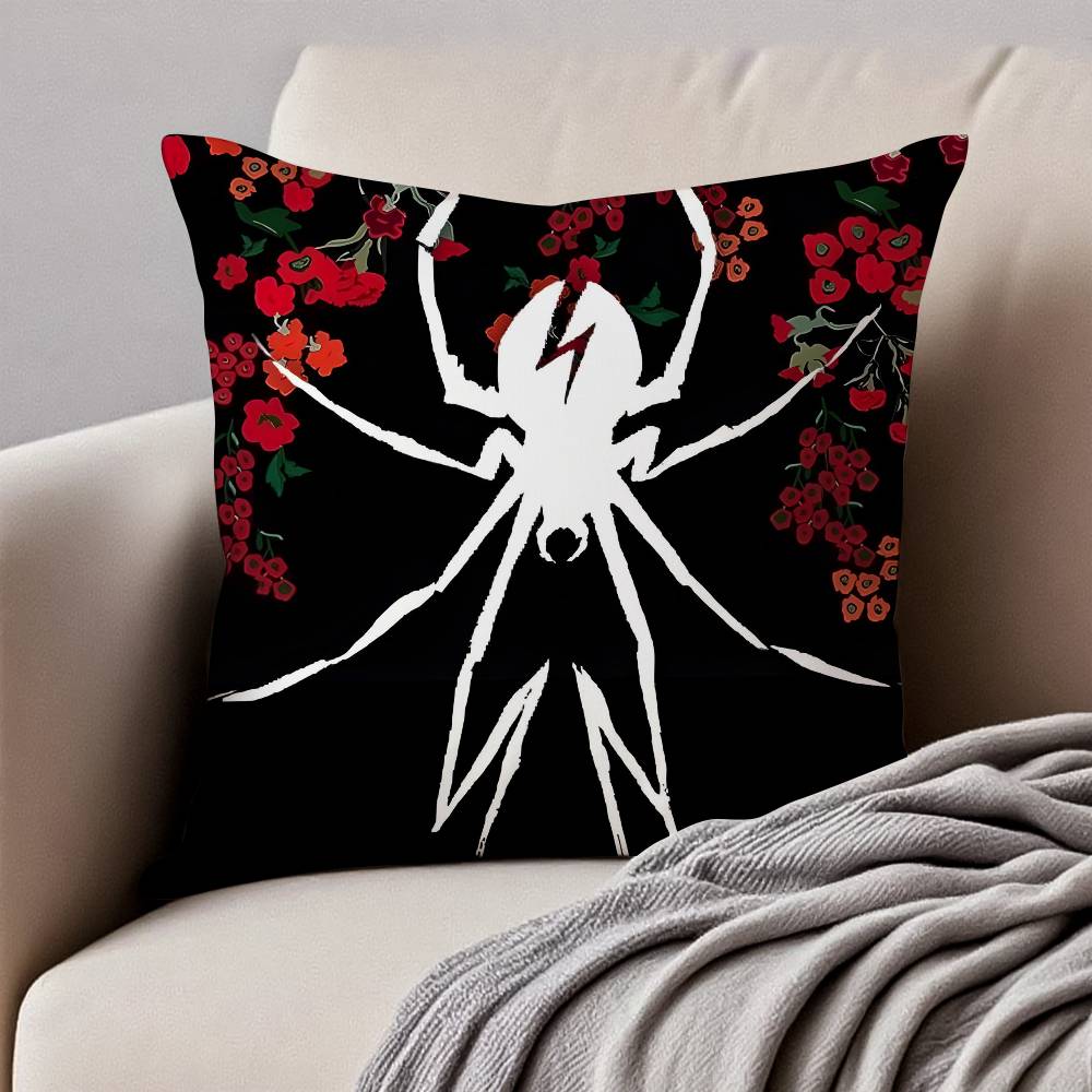 My C-Chemical Romance Pillow Case Anti-dustmite Pillowcase Invisible zipper silky short plush Sofa cushion cover