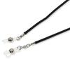 Pearl Glasses Made In Black Cord, Edo-style, Thin, Japan, 70cm, FE-4