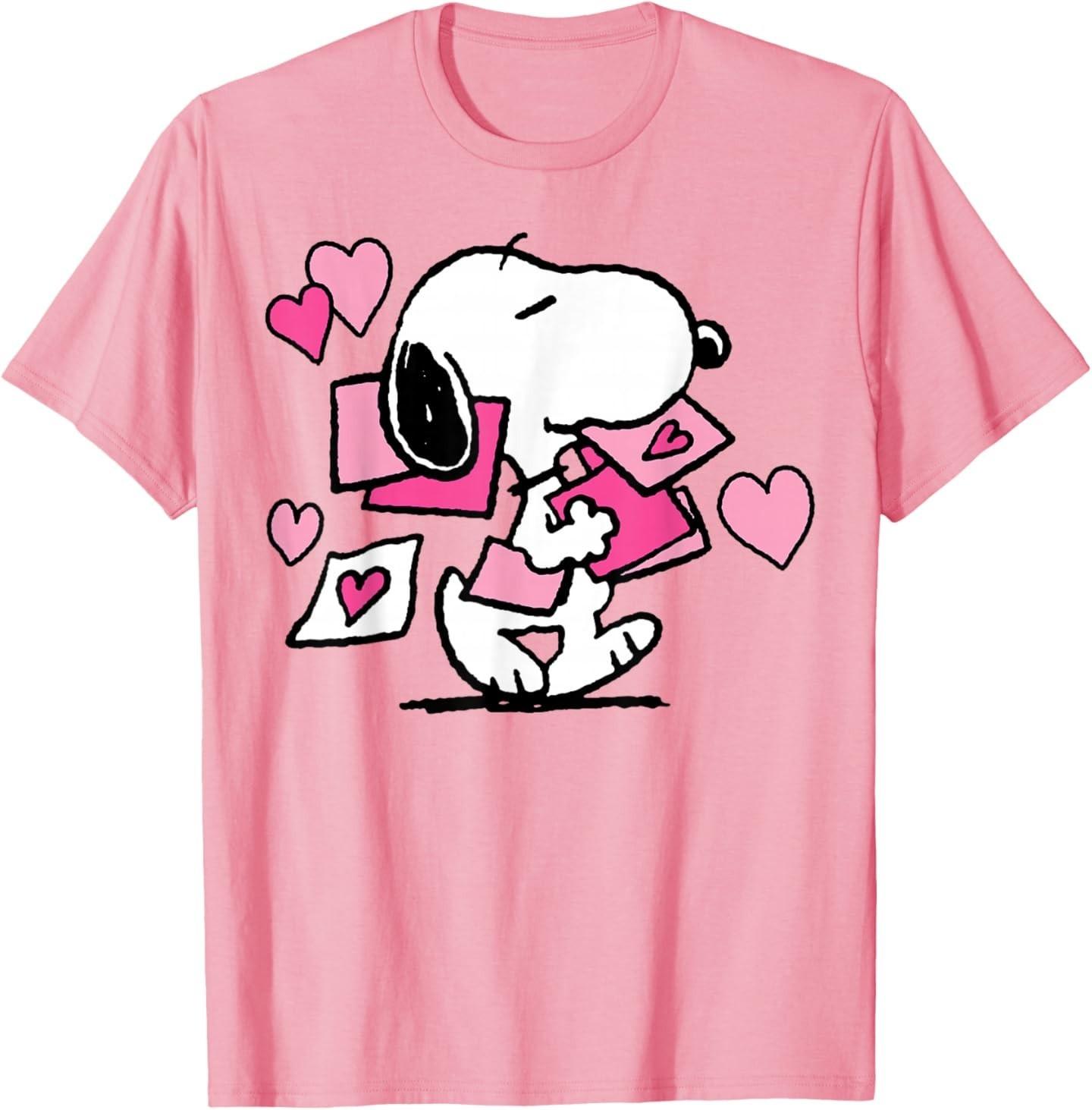 Peanuts Snoopy Valentine s Day Letters T-Shirt S разноцветный